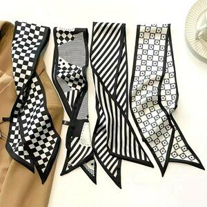Vintage Geometric Pattern Ribbon Hair Ties - Headbands (SKU #0324)